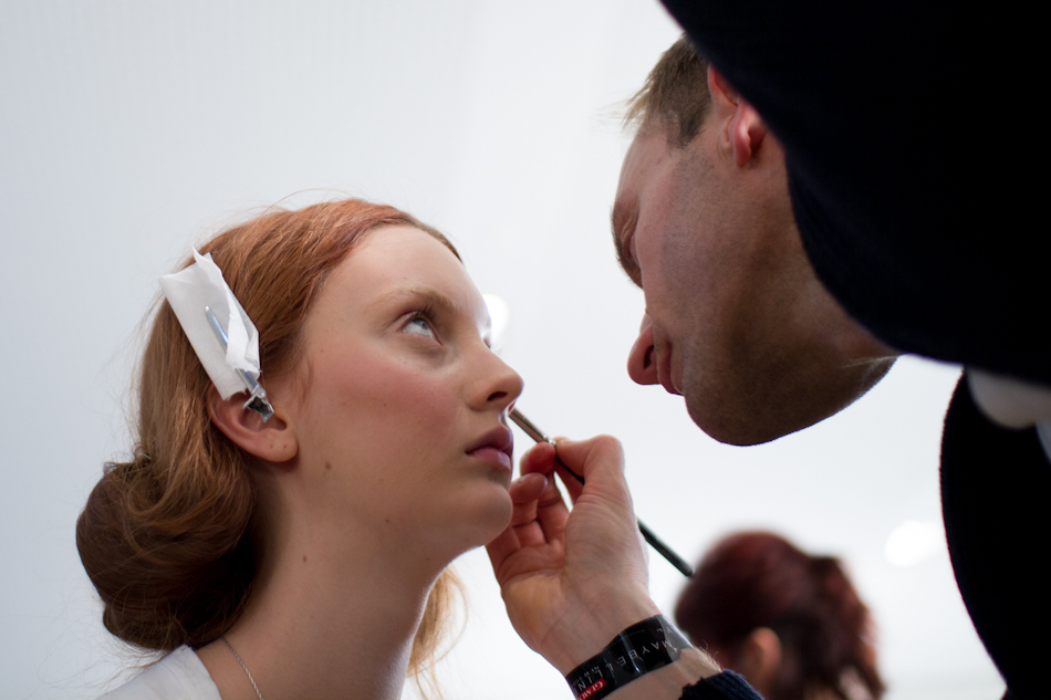 codie young at Paul & Joe AW 2012/2013 backstages